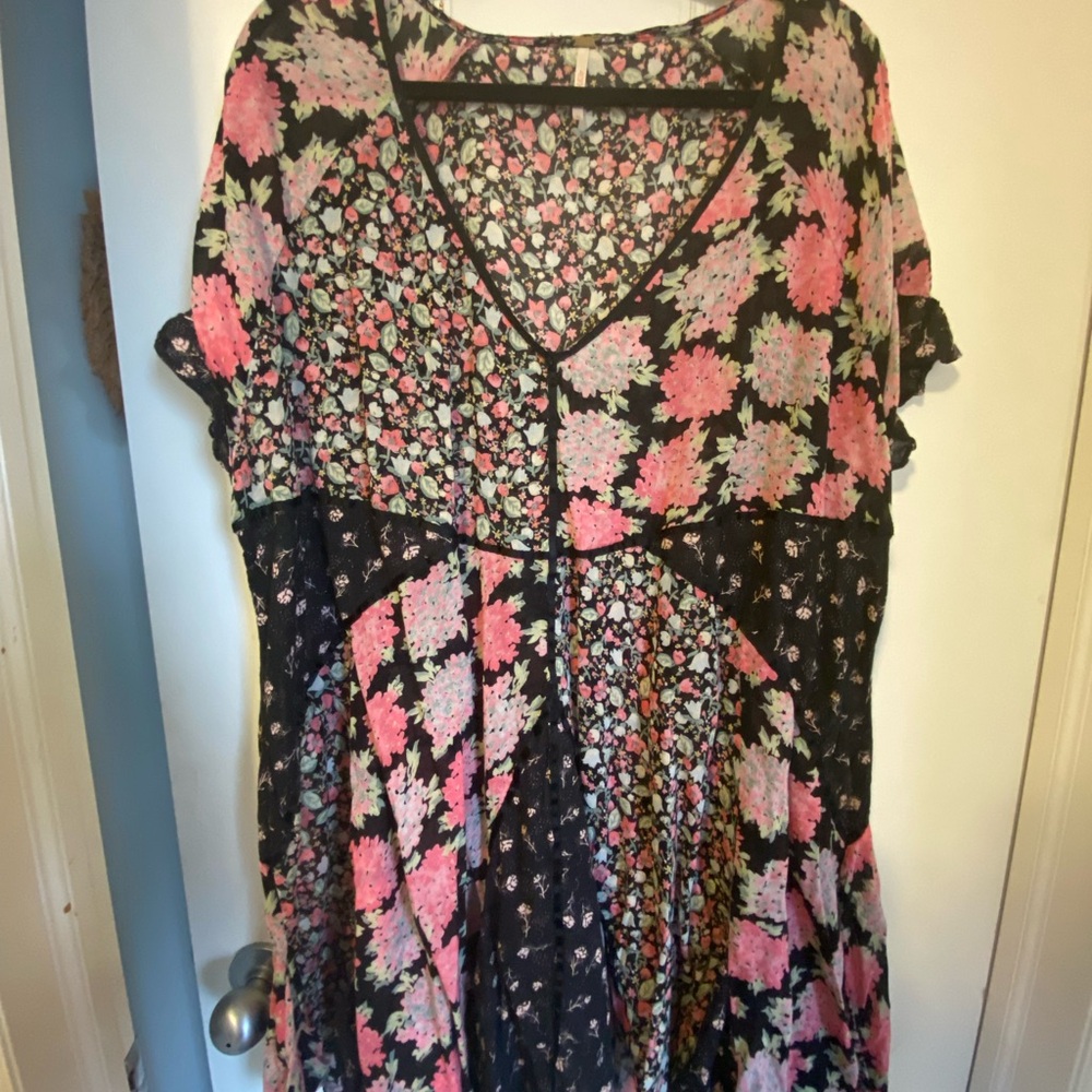 Free People Floral Patchwork Dress